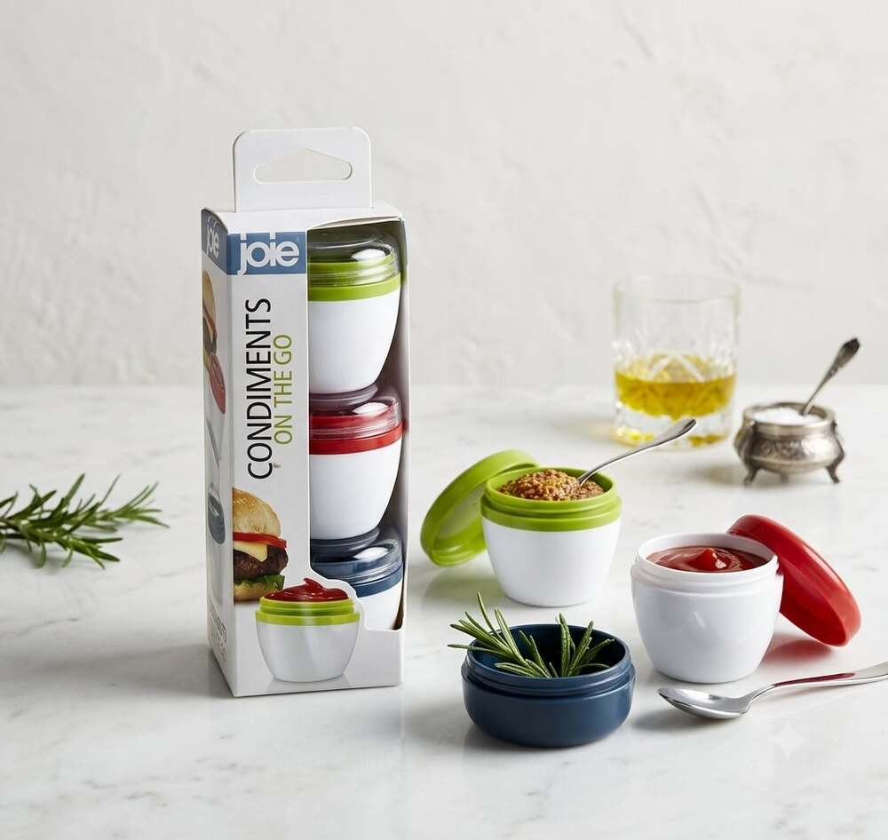 Joie Snack On The Go Bundle with Joie Condiments On The Go, Assorted Colors : Gr